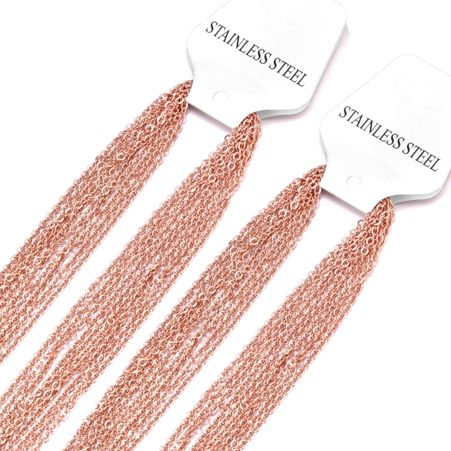 2MM Necklaces For Pendants Bulk Sale 2mm Rolo Cuban Link Chains Necklace Accessories Colliler Stainless Chains Jewelry asonjewelry